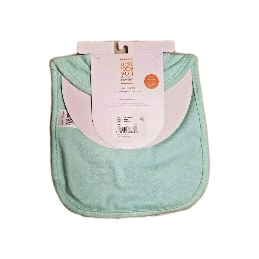 Carters Just One You My First Easter Teething Bib with Baby Chick in Green